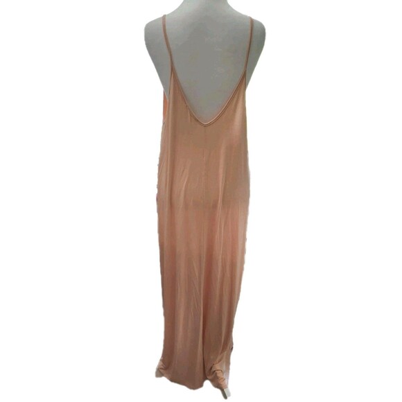 In Love Blush Pink Boho Festival Fairy Beach Maxi Dress Pockets Women SZ Large - Picture 7 of 15